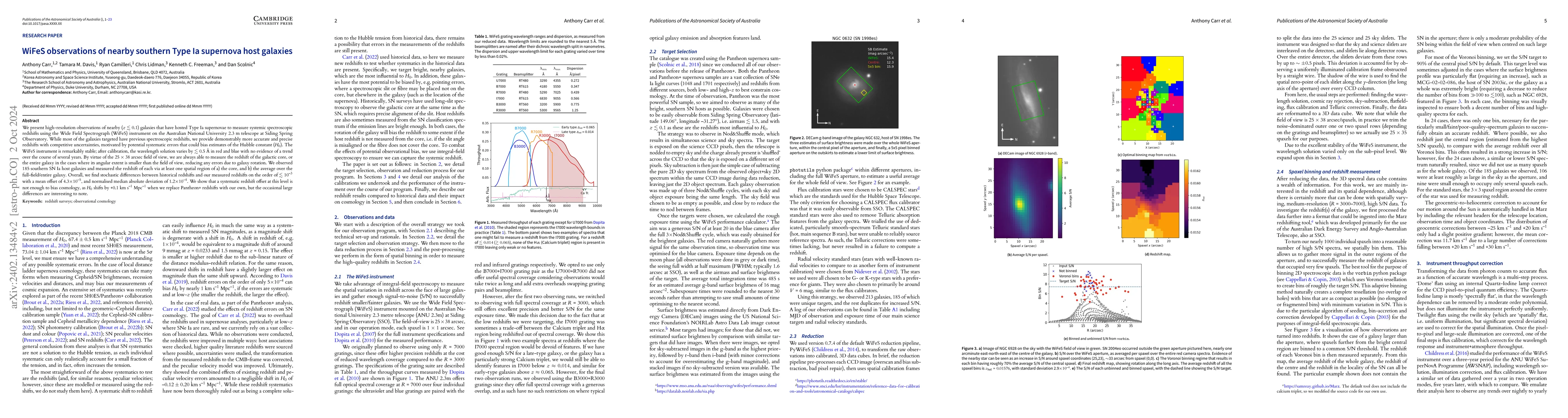 Thumbnail for WiFeS observations of nearby southern Type Ia supernova host galaxies