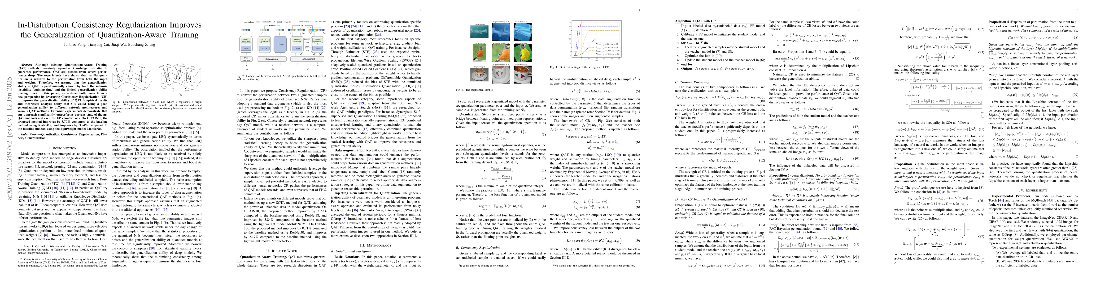 Thumbnail for Push Quantization-Aware Training Toward Full Precision Performances via
  Consistency Regularization