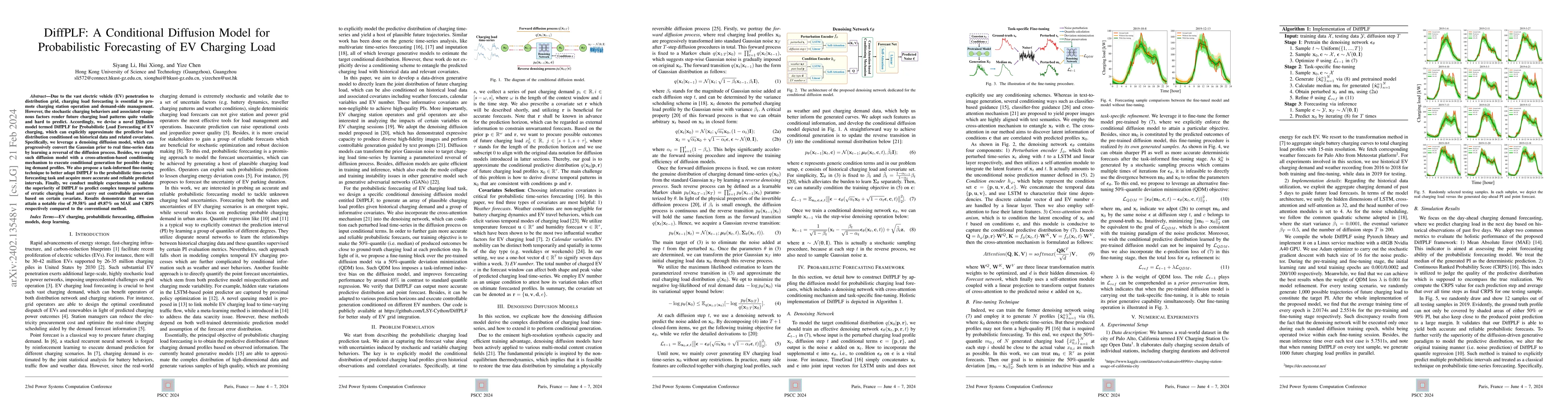Thumbnail for DiffPLF: A Conditional Diffusion Model for Probabilistic Forecasting of
  EV Charging Load