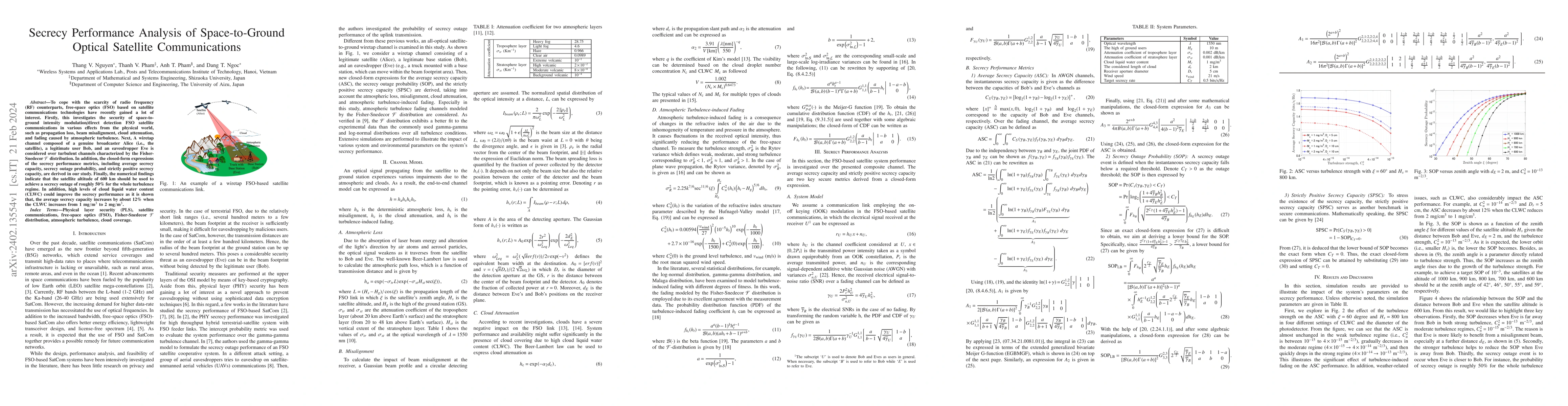 Thumbnail for Secrecy Performance Analysis of Space-to-Ground Optical Satellite
  Communications