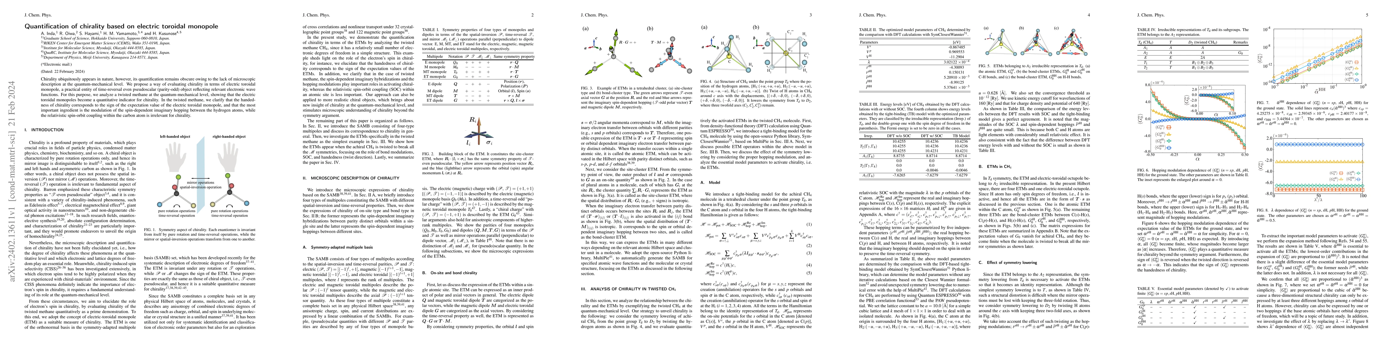 Thumbnail for Quantification of chirality based on electric toroidal monopole