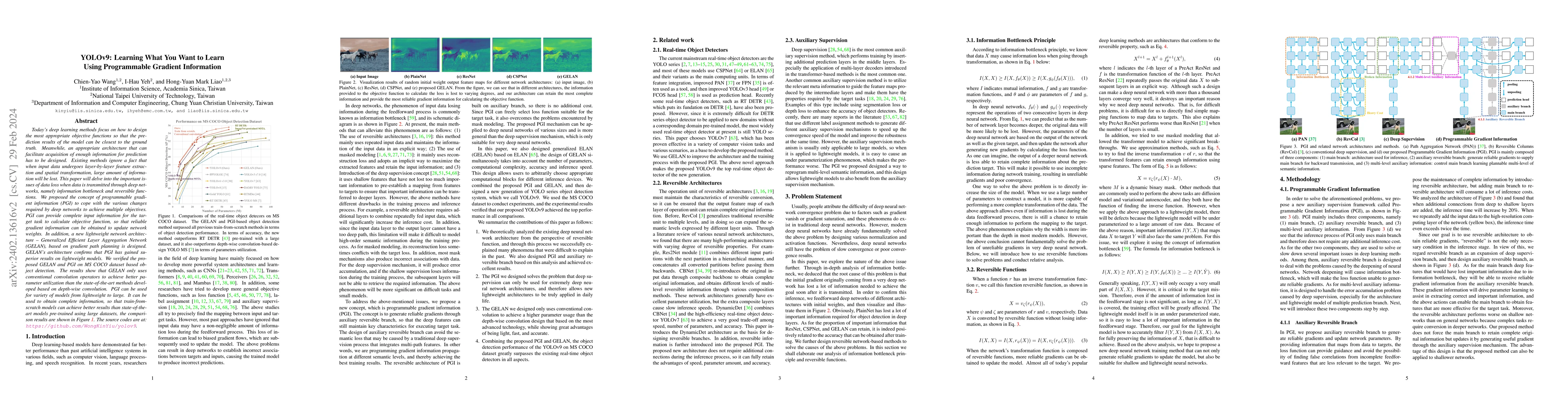 Thumbnail for YOLOv9: Learning What You Want to Learn Using Programmable Gradient
  Information