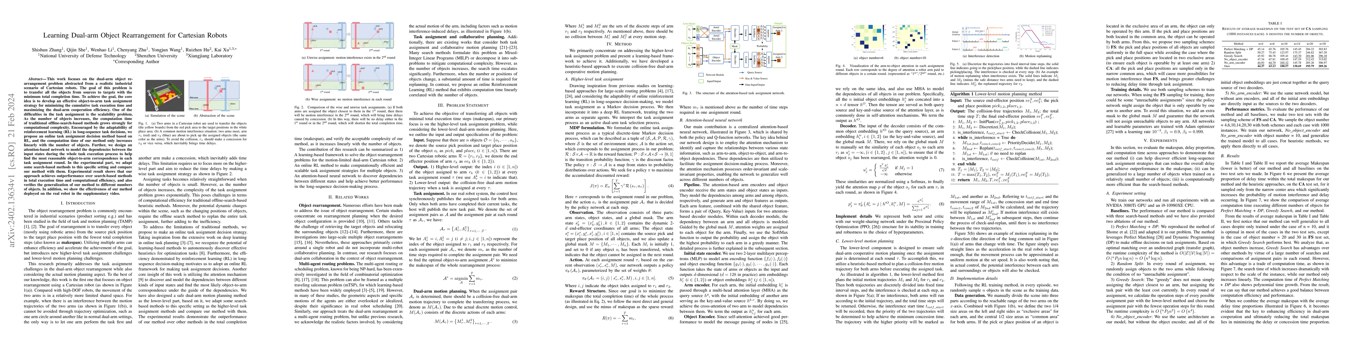 Thumbnail for Learning Dual-arm Object Rearrangement for Cartesian Robots