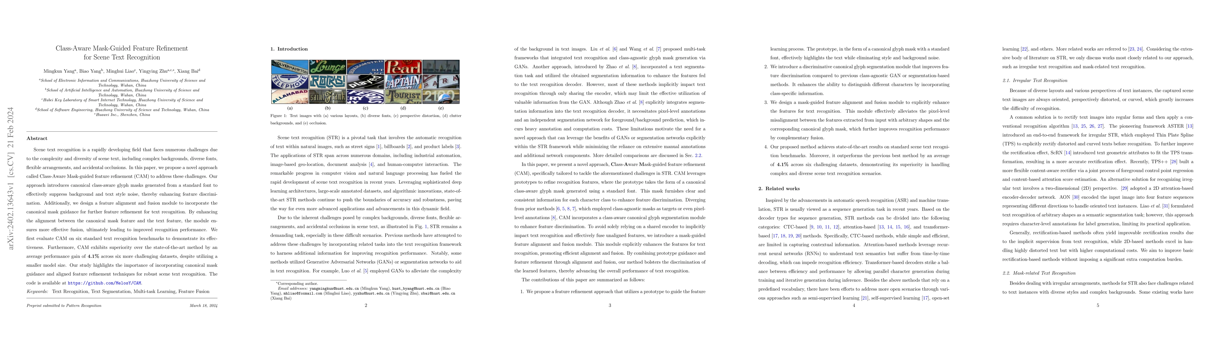 Thumbnail for Class-Aware Mask-Guided Feature Refinement for Scene Text Recognition
