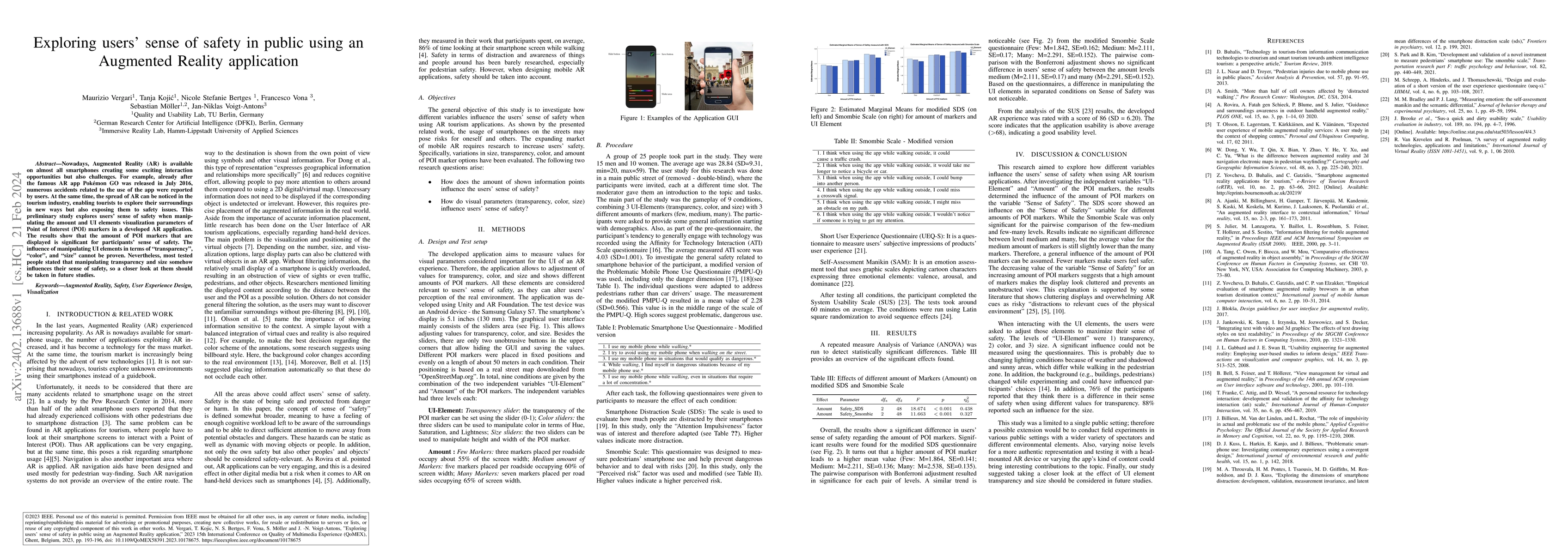 Thumbnail for Exploring users' sense of safety in public using an Augmented Reality
  application