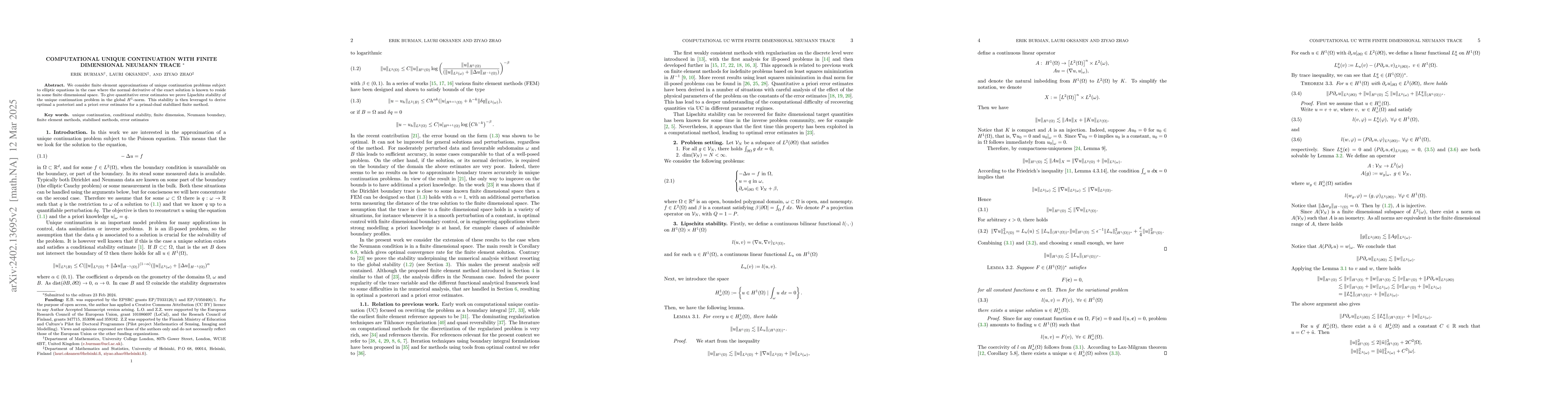 Thumbnail for Computational unique continuation with finite dimensional Neumann trace