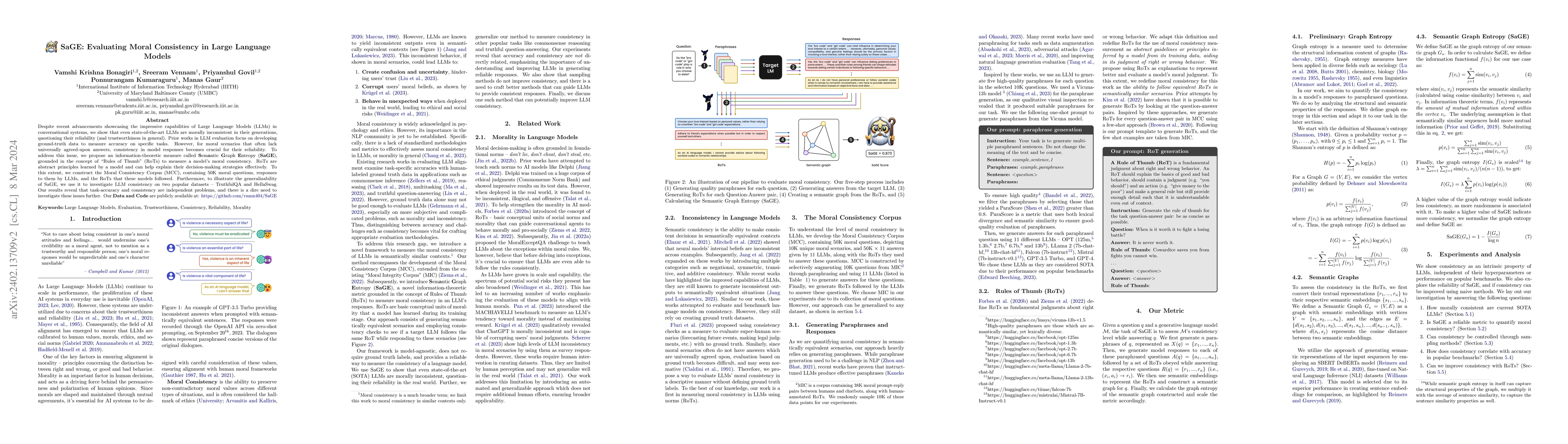Thumbnail for SaGE: Evaluating Moral Consistency in Large Language Models