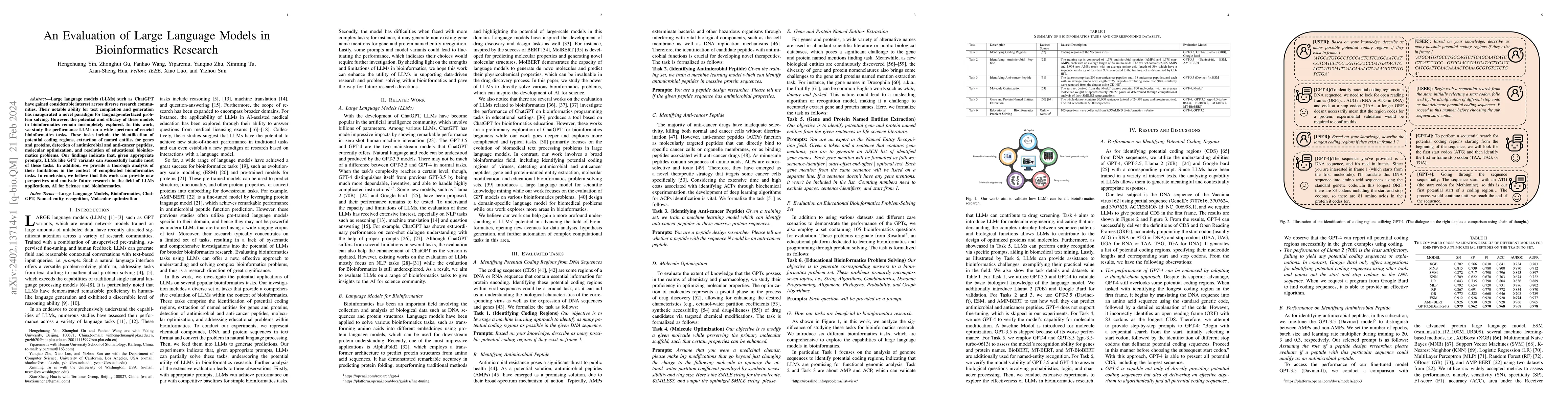 Thumbnail for An Evaluation of Large Language Models in Bioinformatics Research