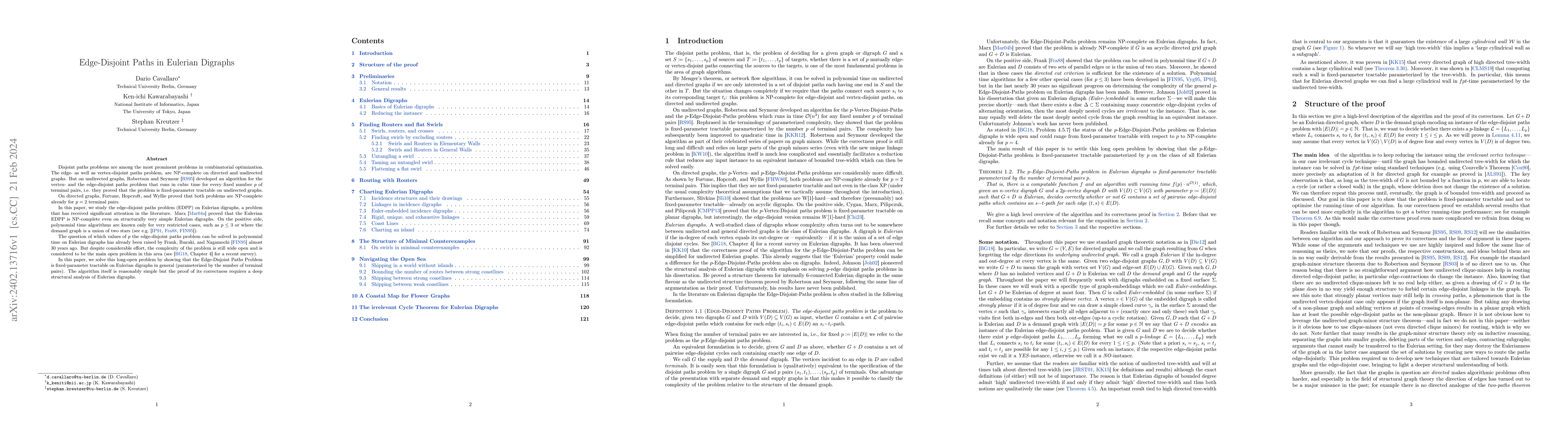 Thumbnail for Edge-Disjoint Paths in Eulerian Digraphs