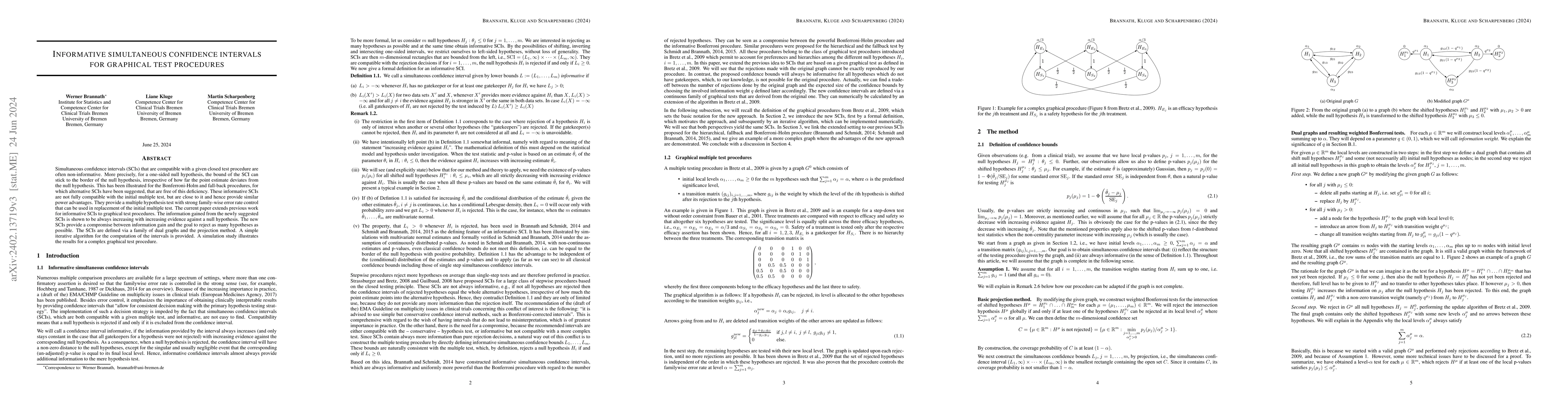 Thumbnail for Informative Simultaneous Confidence Intervals for Graphical Test
  Procedures