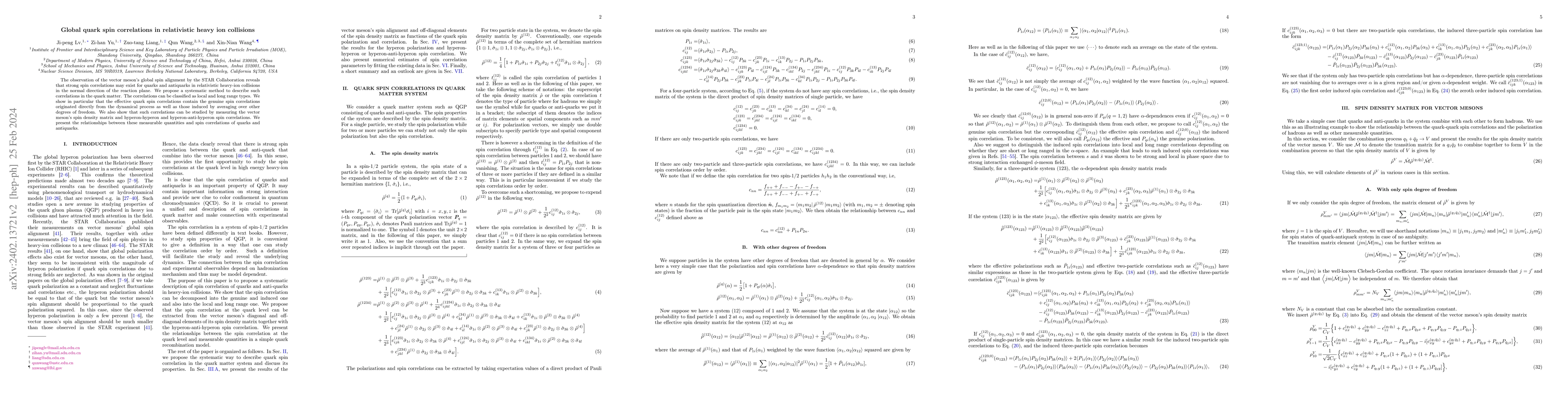 Thumbnail for Global quark spin correlations in relativistic heavy ion collisions