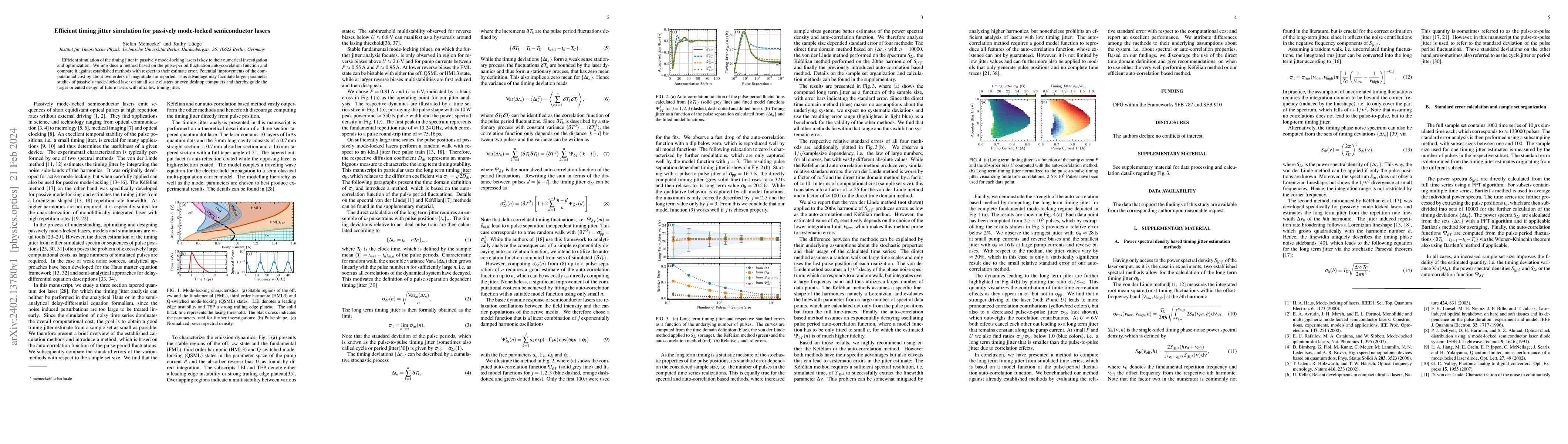 Thumbnail for Efficient timing jitter simulation for passively mode-locked
  semiconductor lasers