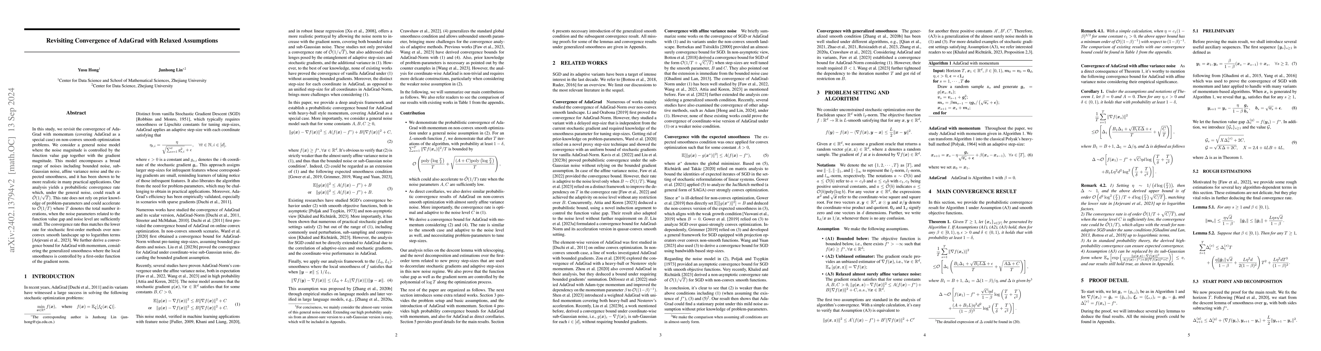 Thumbnail for Revisiting Convergence of AdaGrad with Relaxed Assumptions