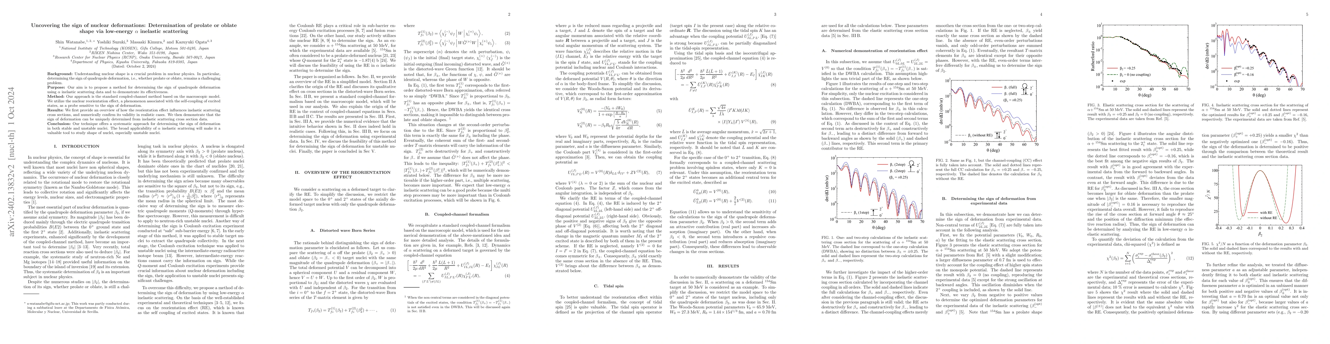Thumbnail for Uncovering the Sign of Nuclear Deformations: Prolate or Oblate Shape via
  Low-Energy $\alpha$ Inelastic Scattering