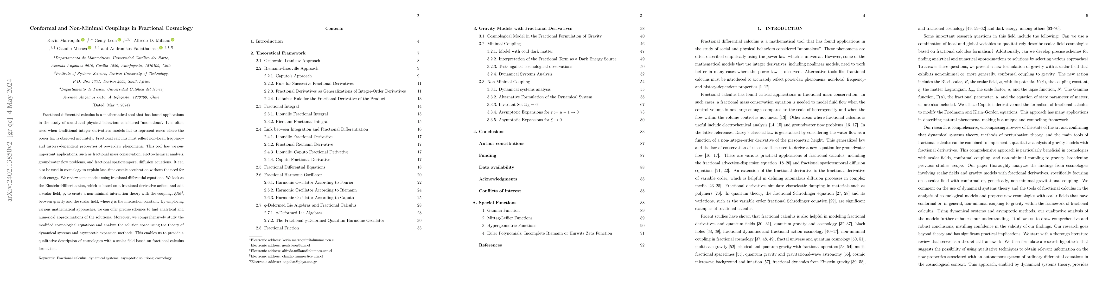 Thumbnail for Conformal and Non-Minimal Couplings in Fractional Cosmology