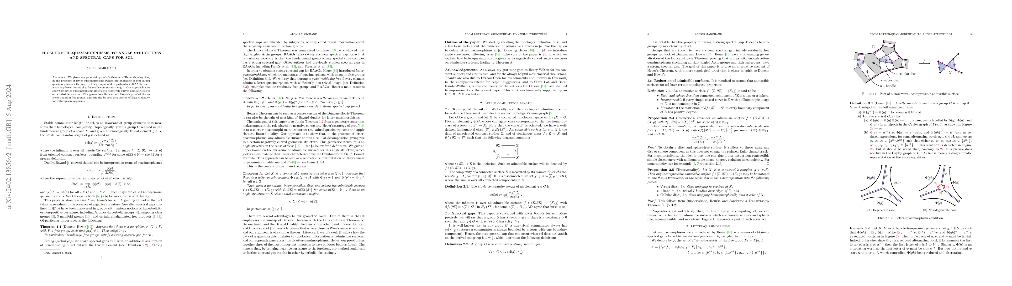 Thumbnail for From letter-quasimorphisms to angle structures and spectral gaps for scl