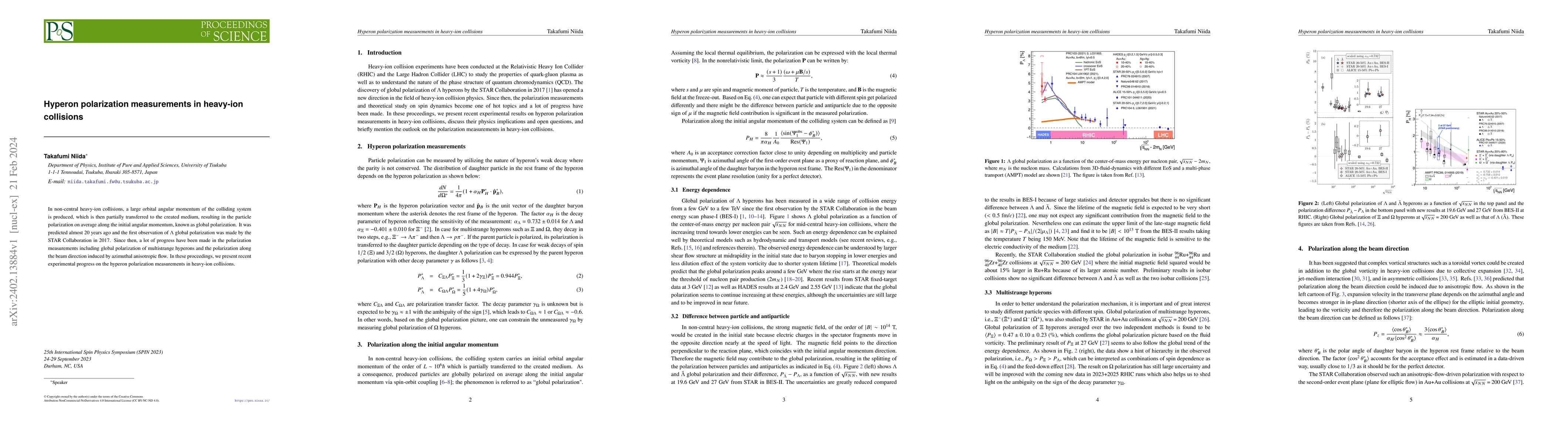 Thumbnail for Hyperon polarization measurements in heavy-ion collisions