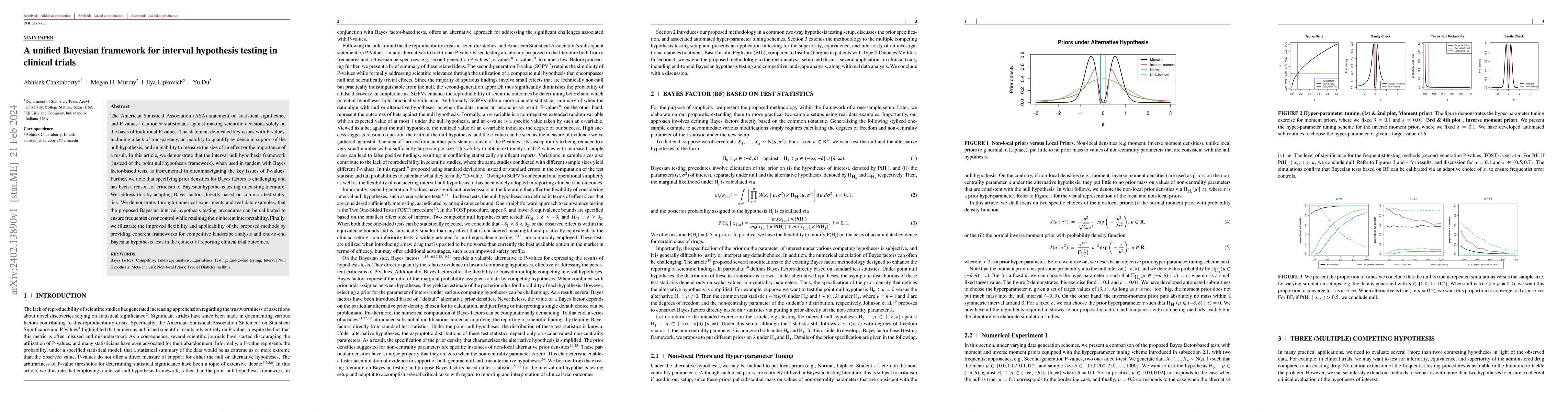Thumbnail for A unified Bayesian framework for interval hypothesis testing in clinical
  trials