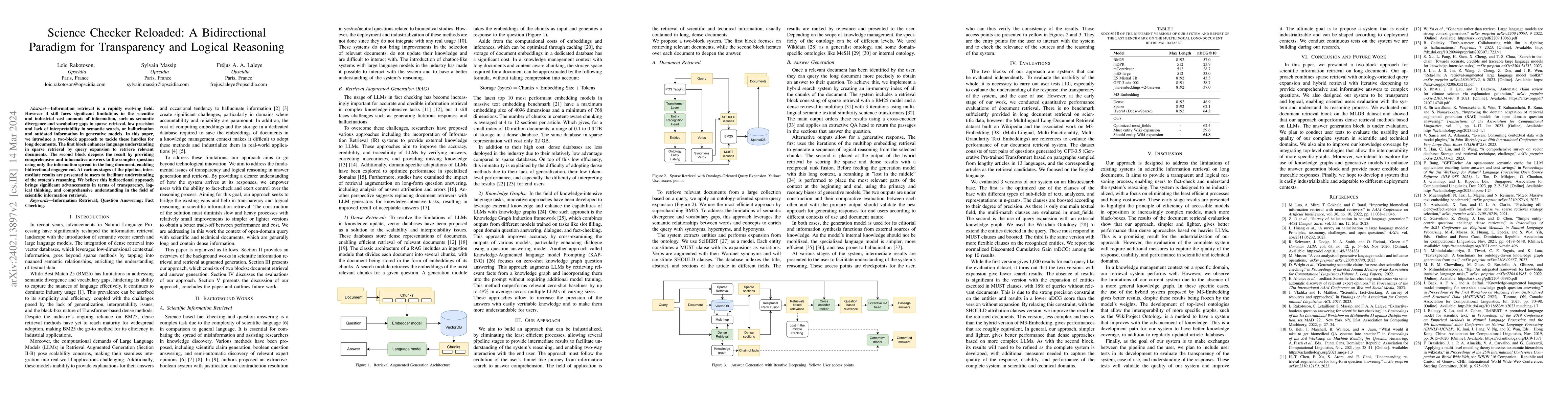 Thumbnail for Science Checker Reloaded: A Bidirectional Paradigm for Transparency and
  Logical Reasoning