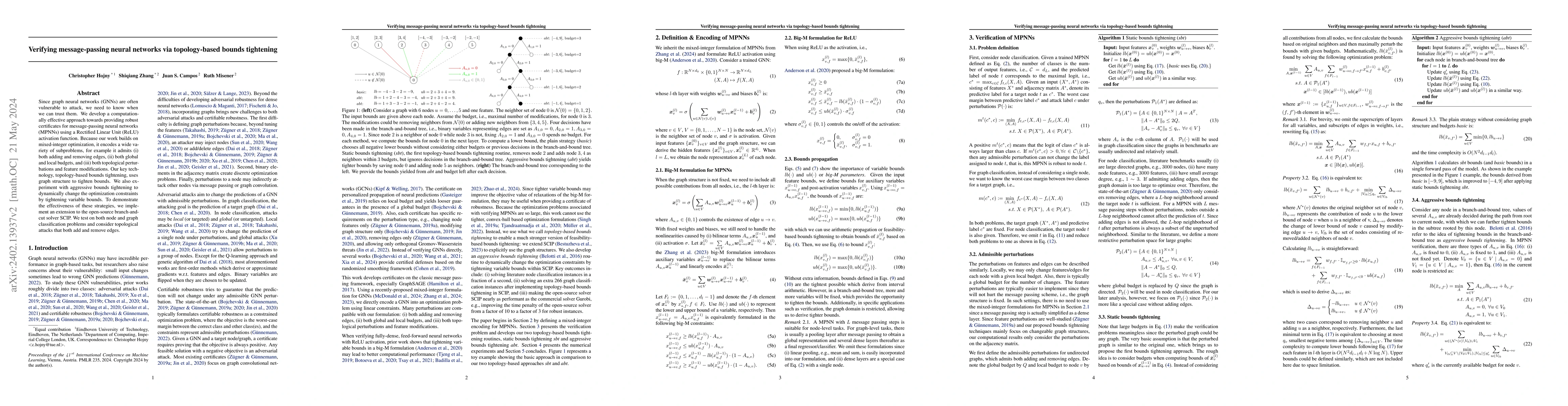 Thumbnail for Verifying message-passing neural networks via topology-based bounds
  tightening