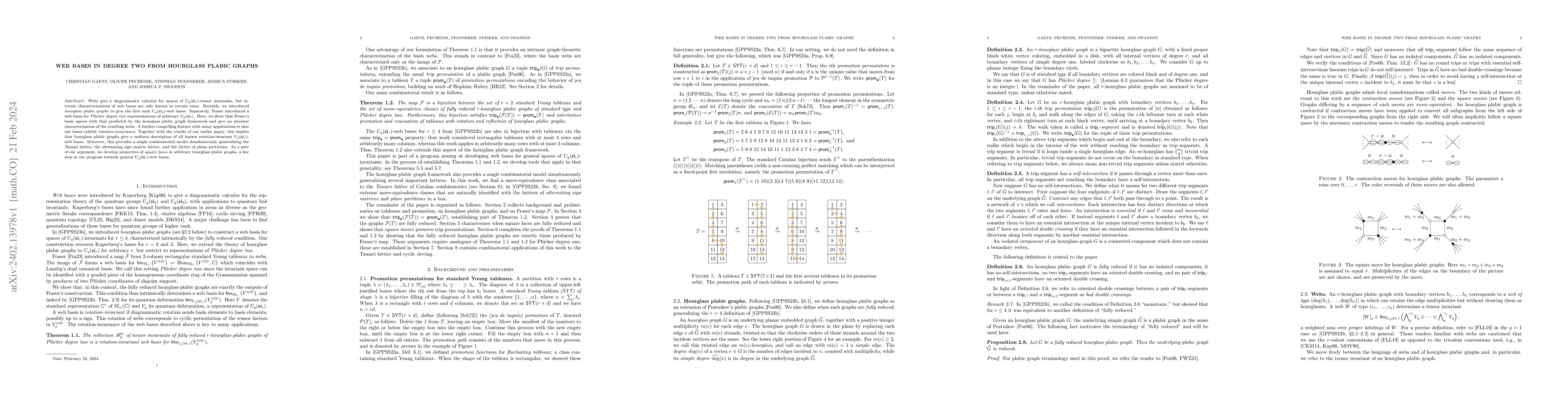 Thumbnail for Web bases in degree two from hourglass plabic graphs