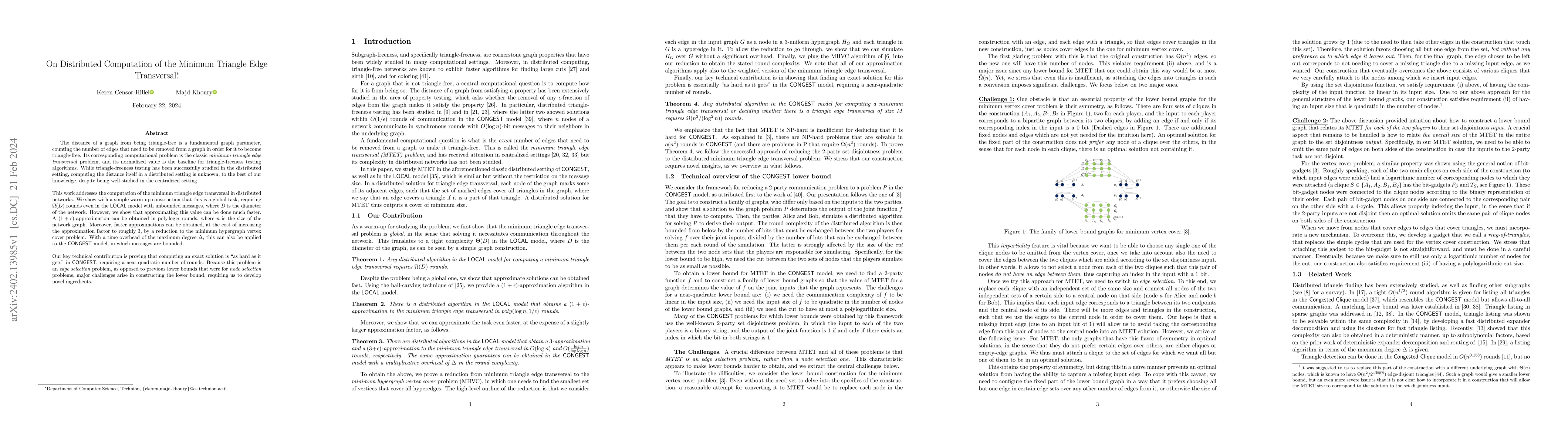 Thumbnail for On Distributed Computation of the Minimum Triangle Edge Transversal