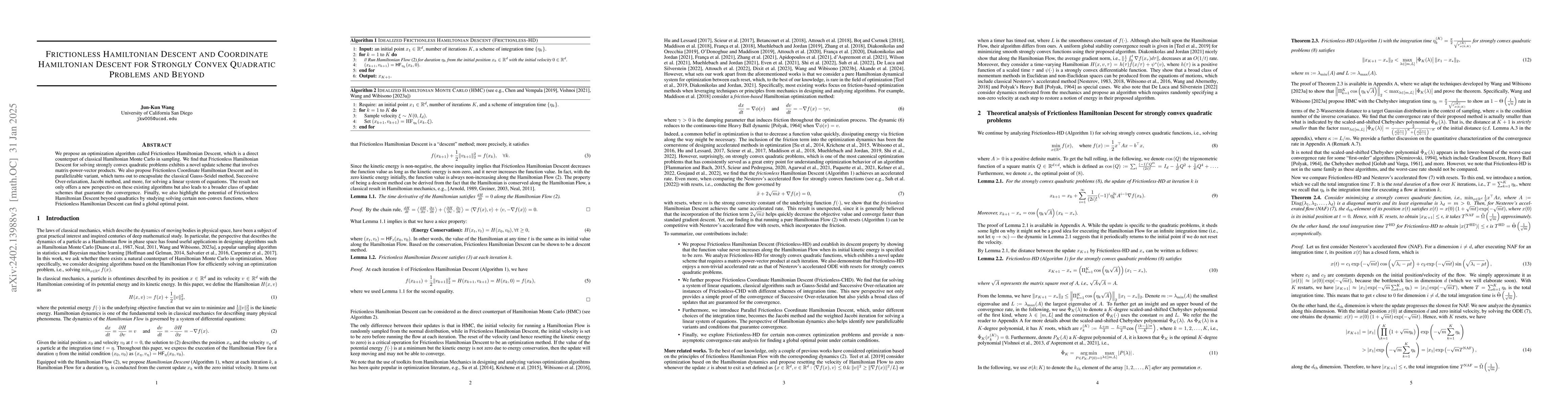 Thumbnail for Hamiltonian Descent and Coordinate Hamiltonian Descent