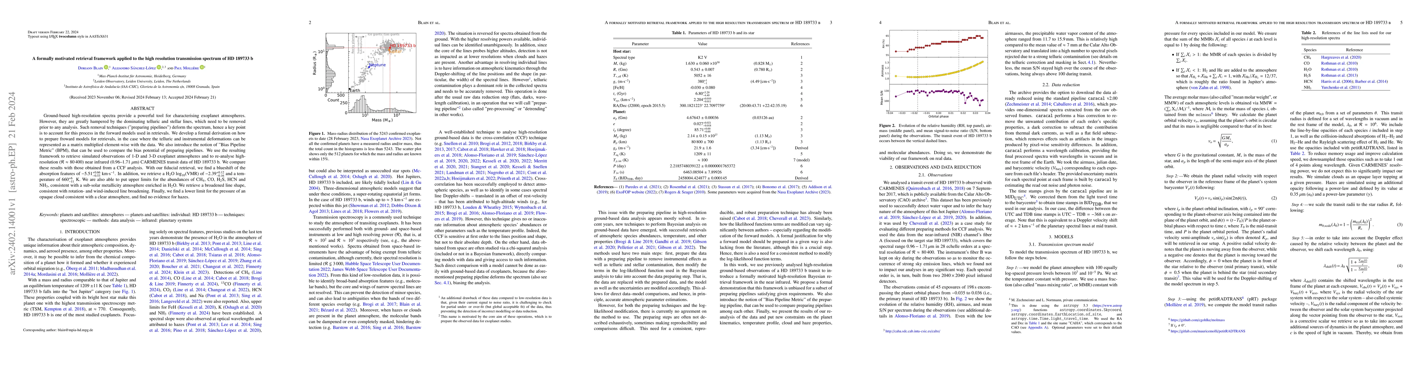 Thumbnail for A formally motivated retrieval framework applied to the high resolution
  transmission spectrum of HD 189733 b