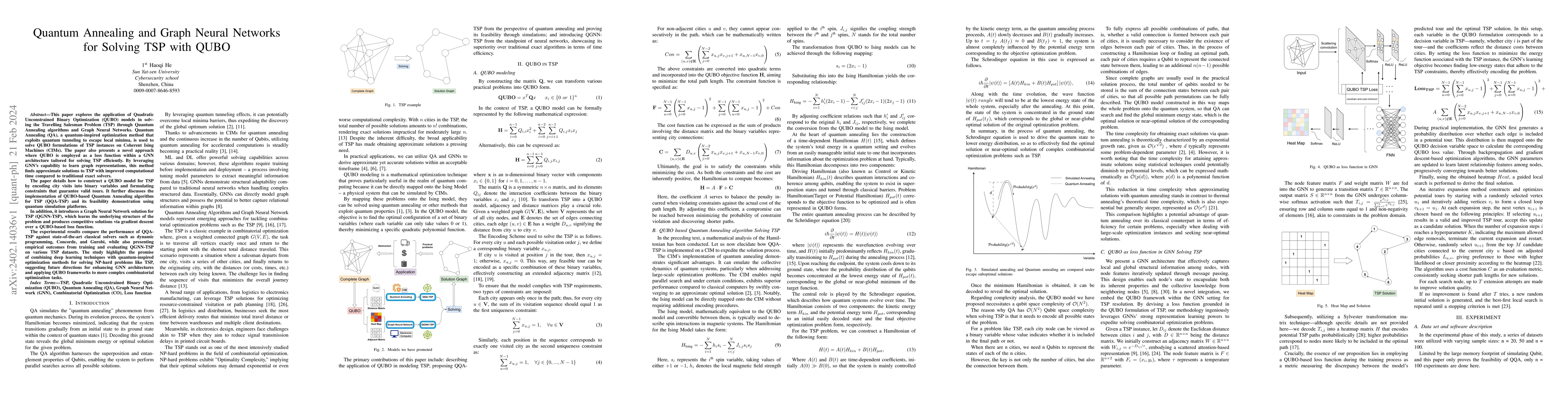 Thumbnail for Quantum Annealing and Graph Neural Networks for Solving TSP with QUBO