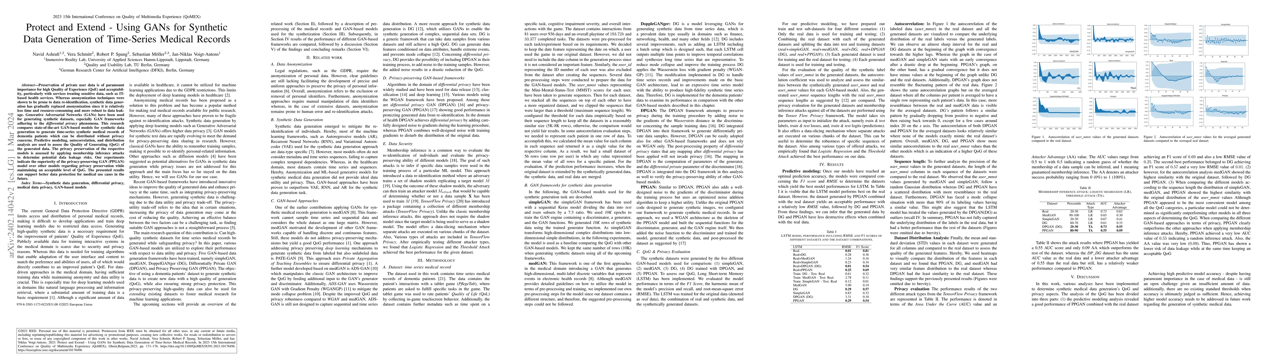 Thumbnail for Protect and Extend -- Using GANs for Synthetic Data Generation of
  Time-Series Medical Records
