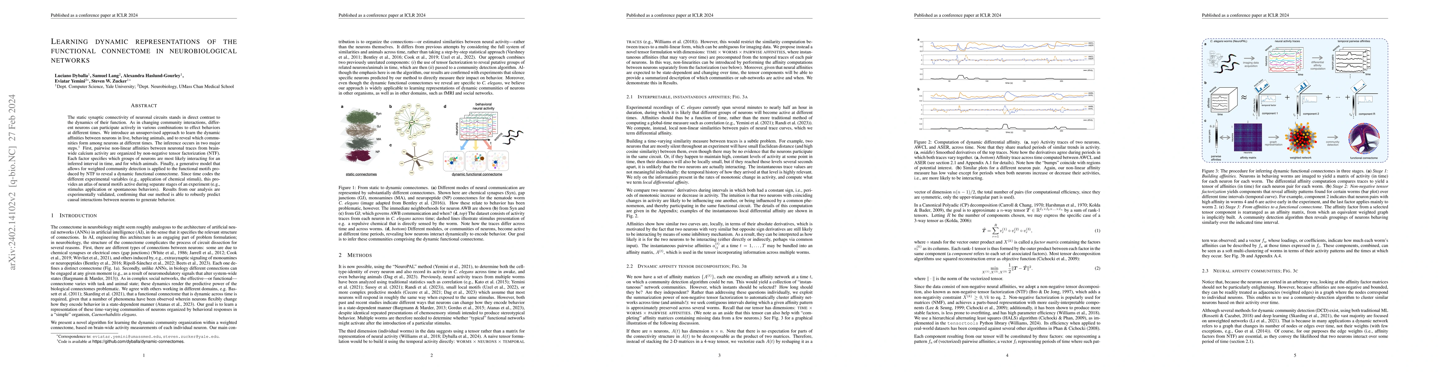 Thumbnail for Learning dynamic representations of the functional connectome in
  neurobiological networks
