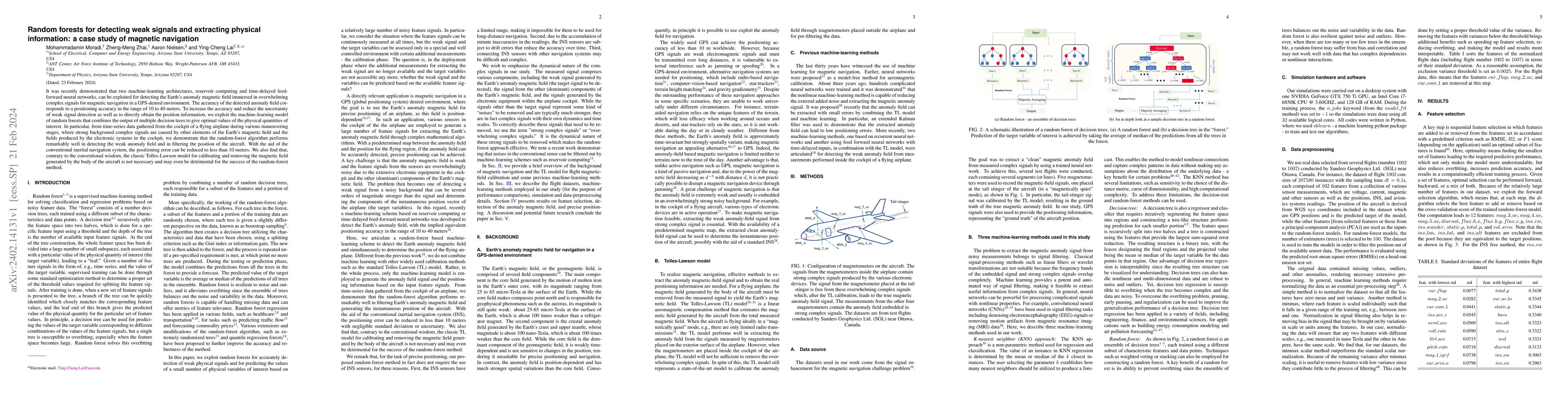 Thumbnail for Random forests for detecting weak signals and extracting physical
  information: a case study of magnetic navigation