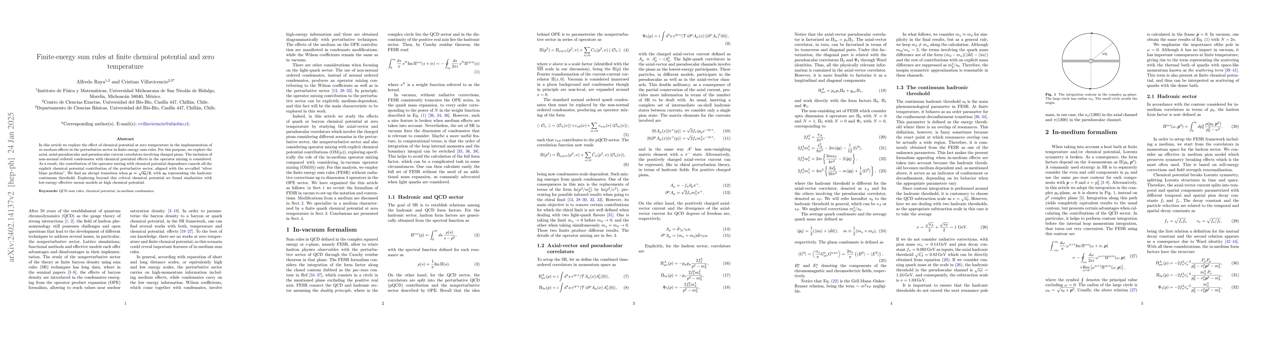 Thumbnail for QCD sum rules at finite quark chemical potential and zero temperature