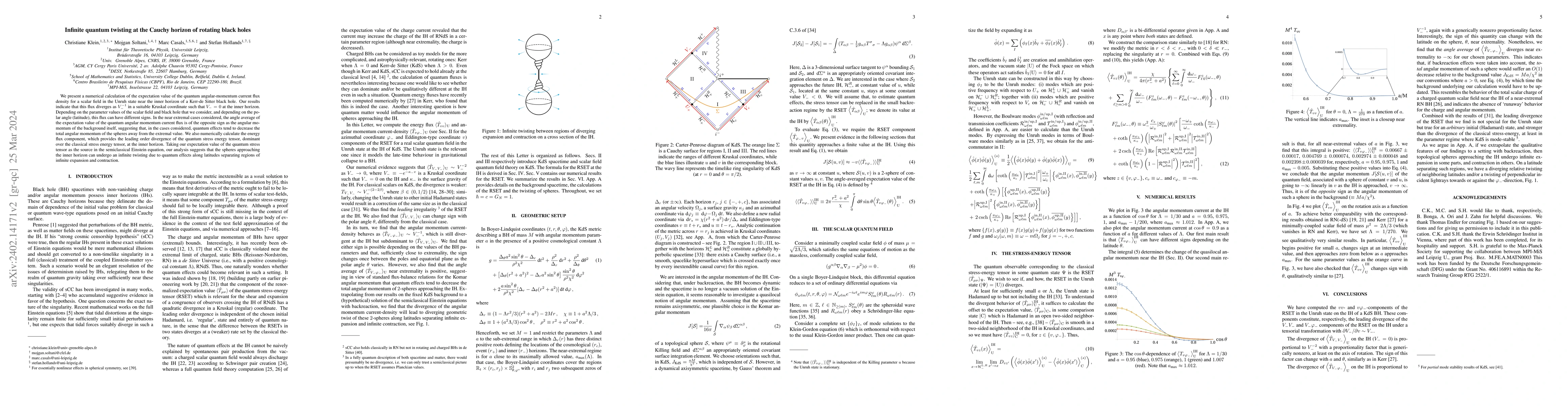 Thumbnail for Infinite quantum twisting at the Cauchy horizon of rotating black holes
