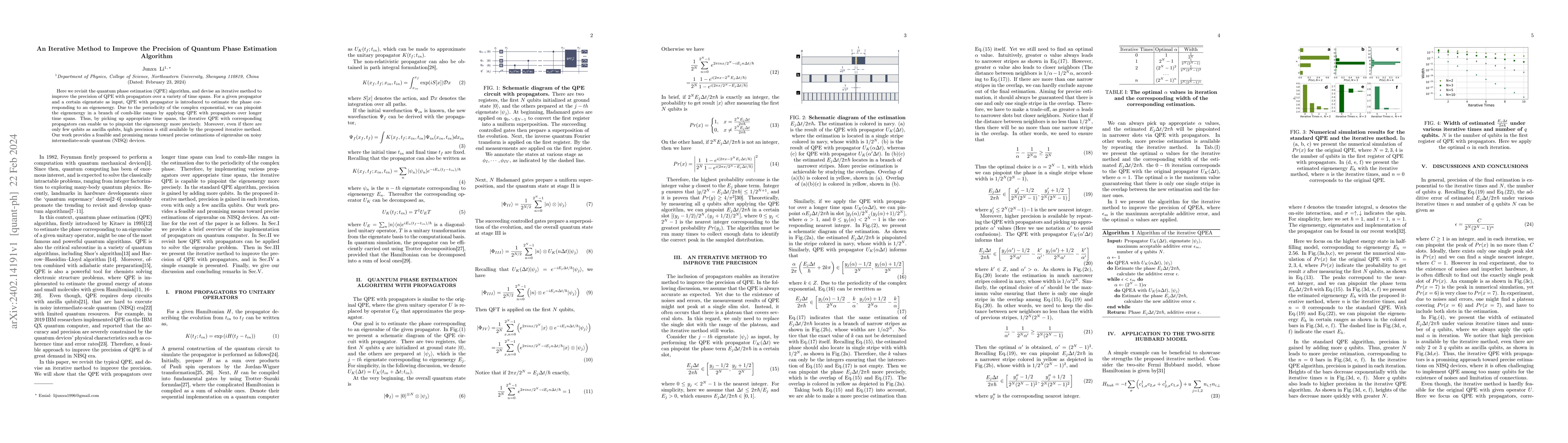Thumbnail for An Iterative Method to Improve the Precision of Quantum Phase Estimation
  Algorithm