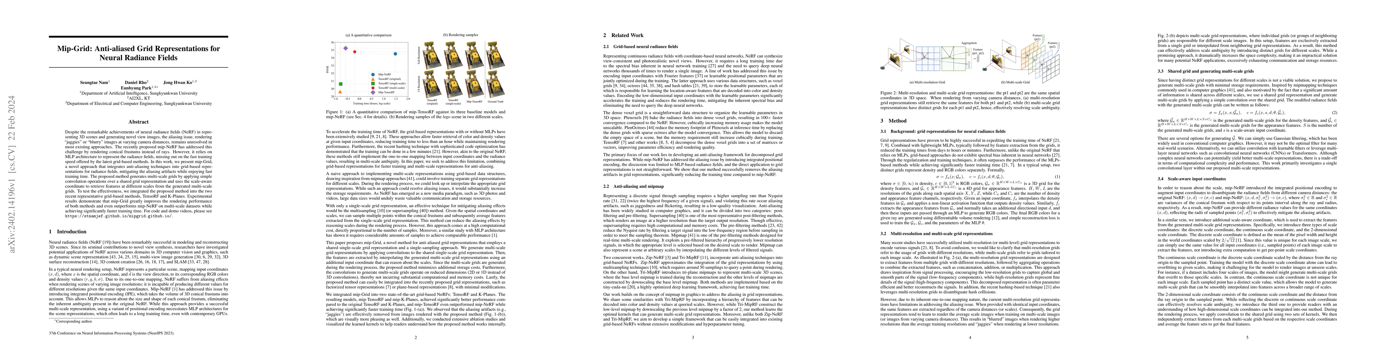 Thumbnail for Mip-Grid: Anti-aliased Grid Representations for Neural Radiance Fields