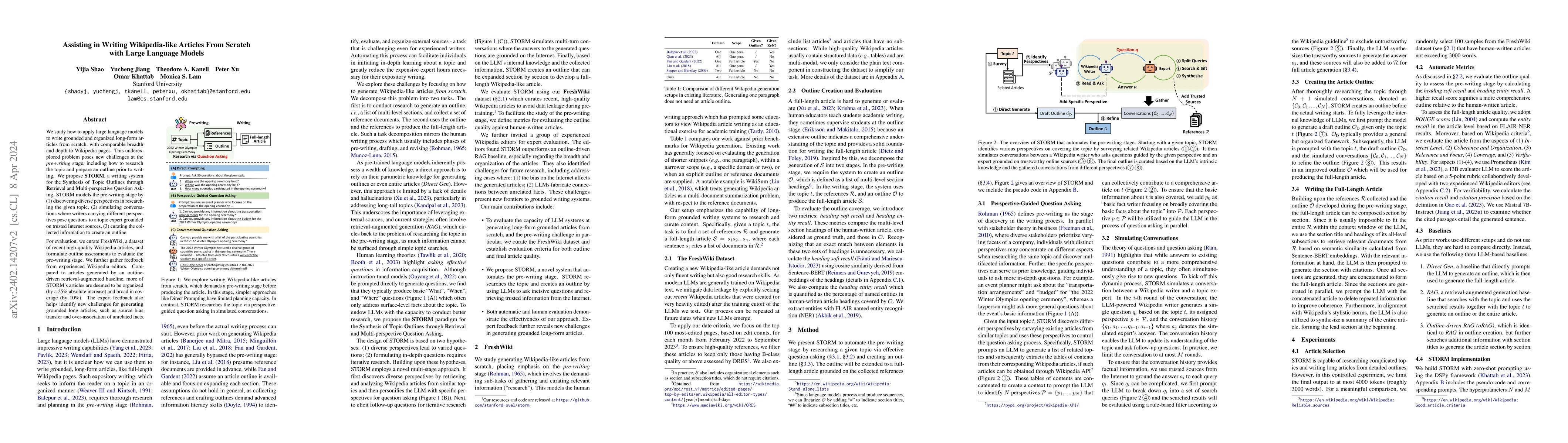 Thumbnail for Assisting in Writing Wikipedia-like Articles From Scratch with Large
  Language Models