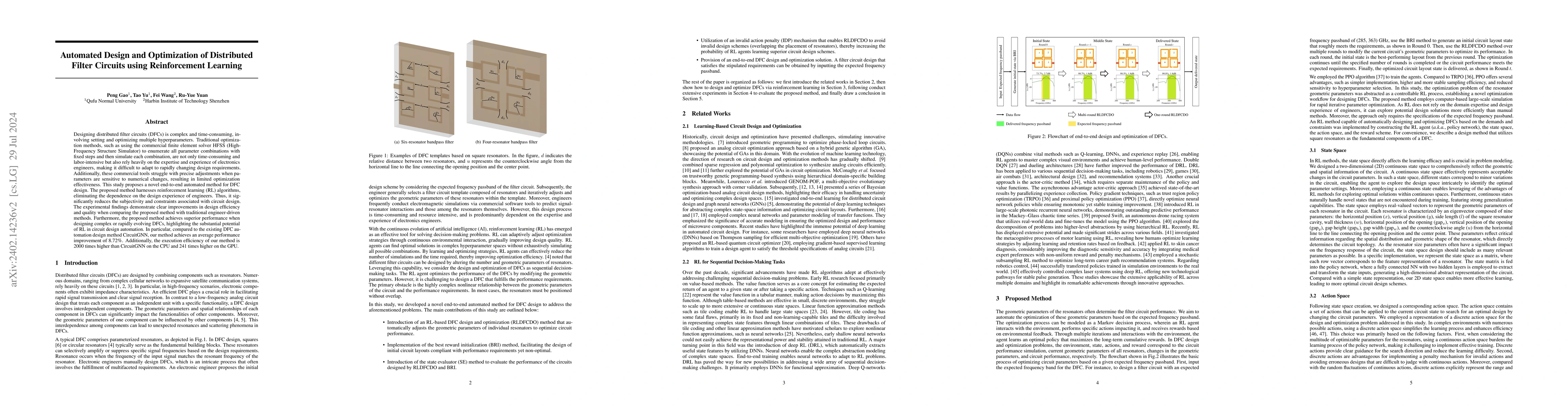 Thumbnail for Automated Design and Optimization of Distributed Filtering Circuits via
  Reinforcement Learning