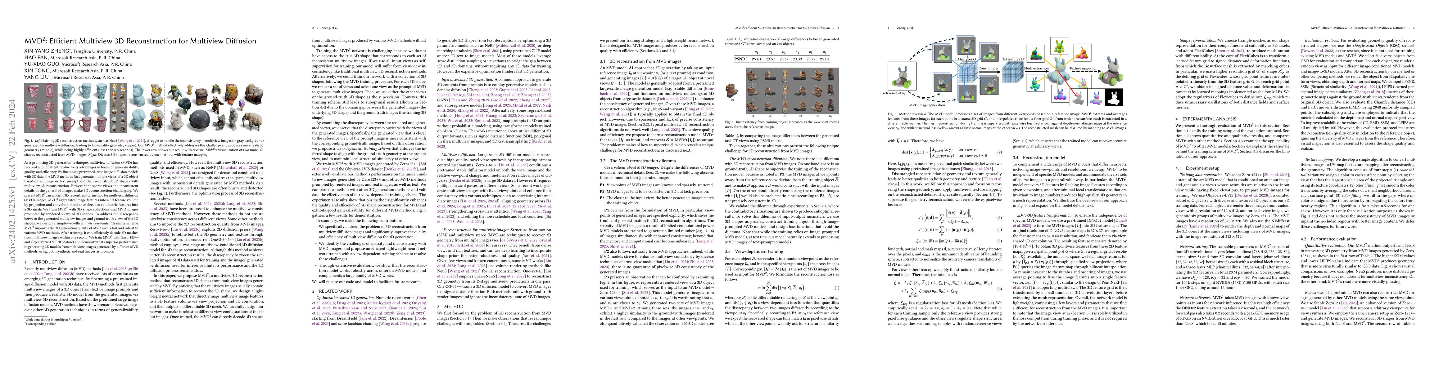 Thumbnail for MVD$^2$: Efficient Multiview 3D Reconstruction for Multiview Diffusion