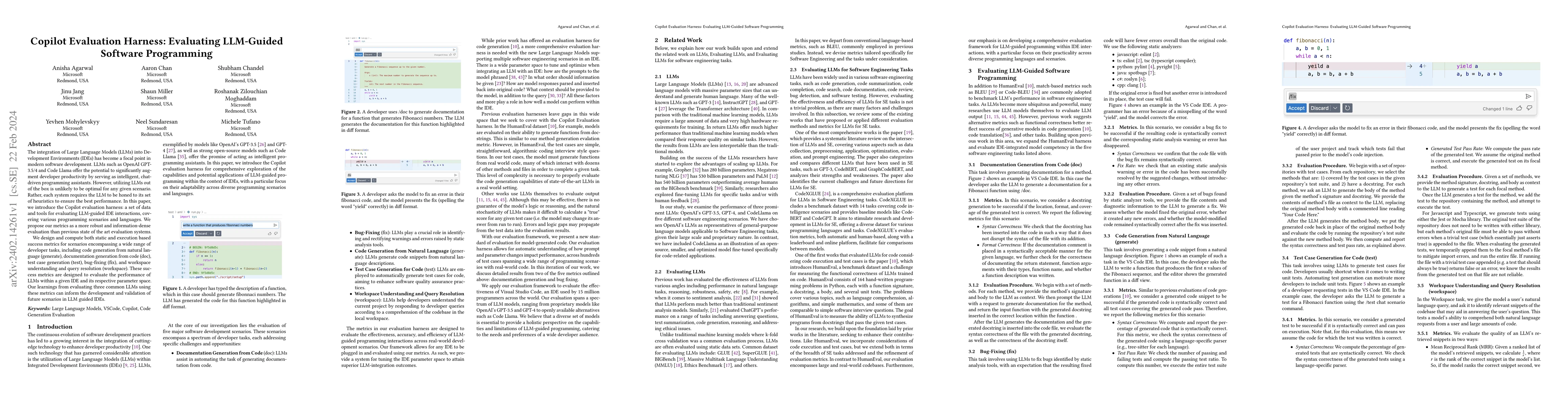 Thumbnail for Copilot Evaluation Harness: Evaluating LLM-Guided Software Programming