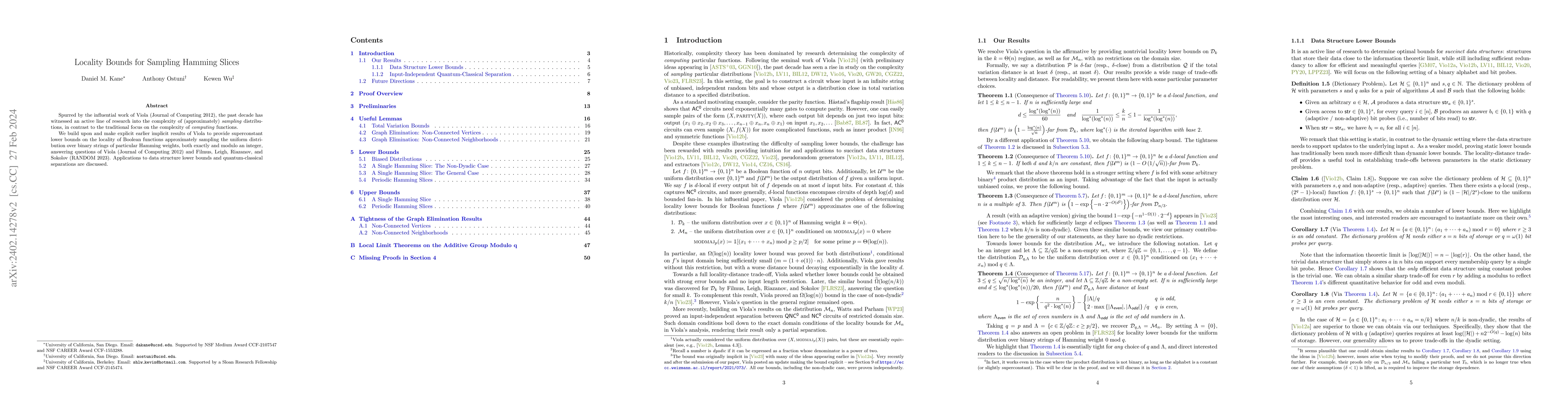 Thumbnail for Locality Bounds for Sampling Hamming Slices