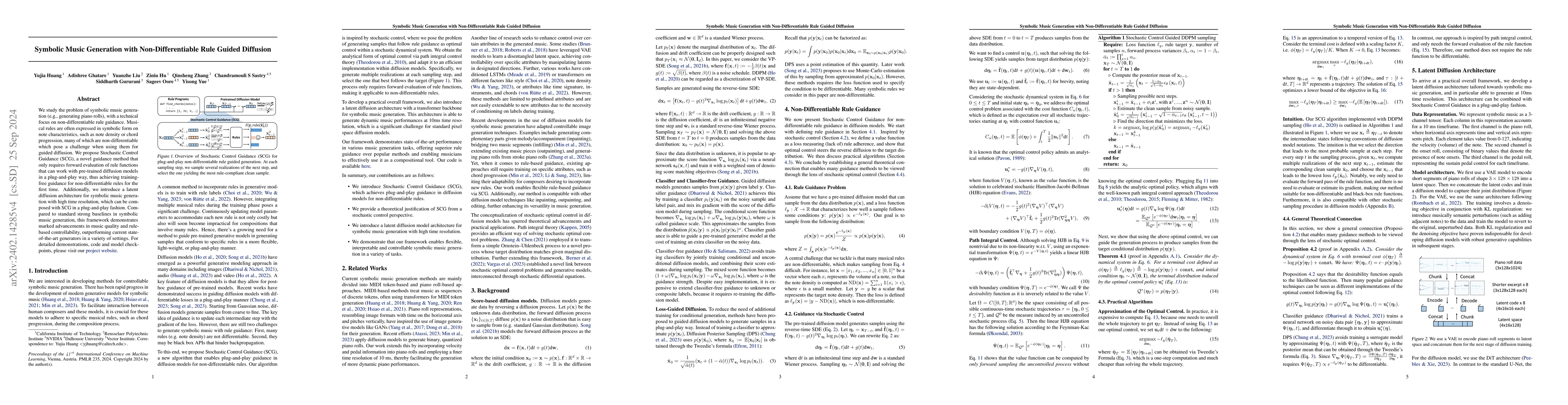 Thumbnail for Symbolic Music Generation with Non-Differentiable Rule Guided Diffusion