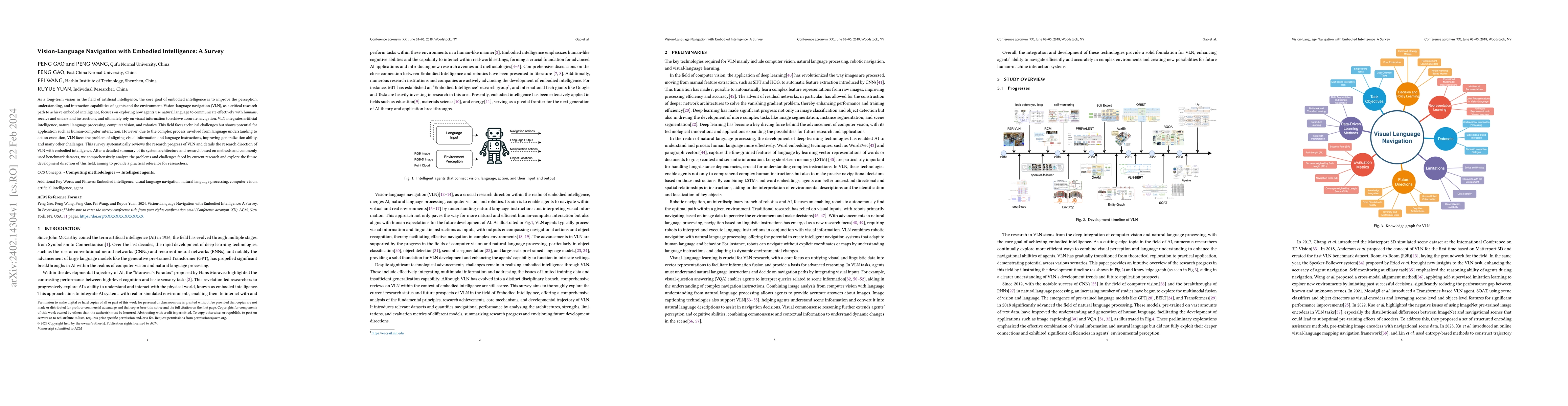 Thumbnail for Vision-Language Navigation with Embodied Intelligence: A Survey