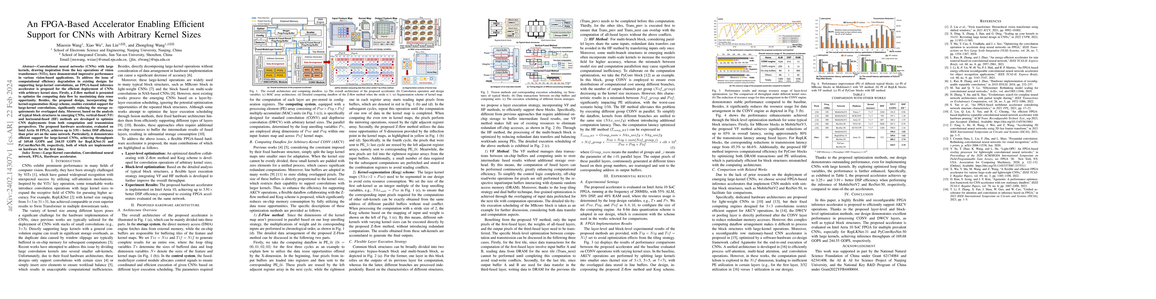 Thumbnail for An FPGA-Based Accelerator Enabling Efficient Support for CNNs with
  Arbitrary Kernel Sizes