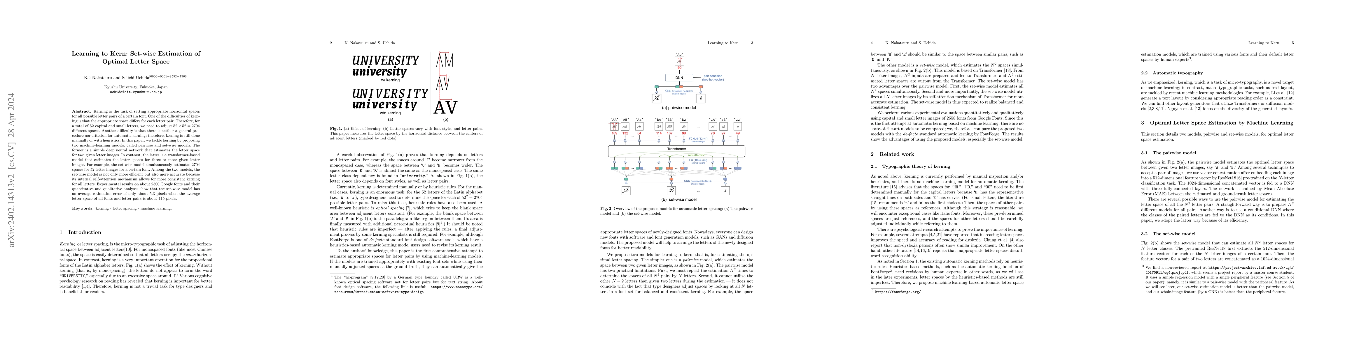 Thumbnail for Learning to Kern: Set-wise Estimation of Optimal Letter Space