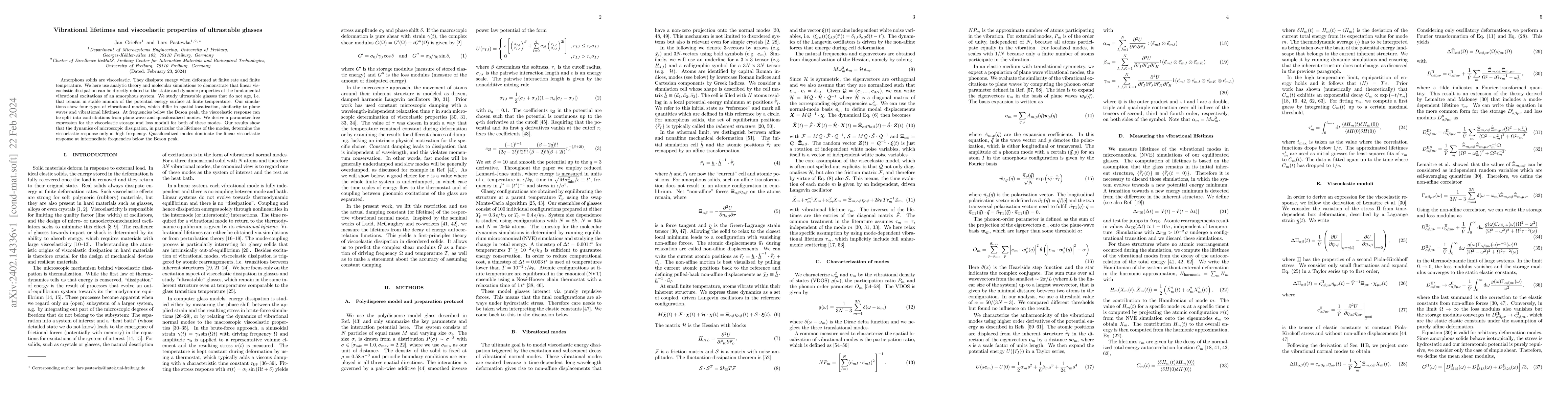 Thumbnail for Vibrational lifetimes and viscoelastic properties of ultrastable glasses