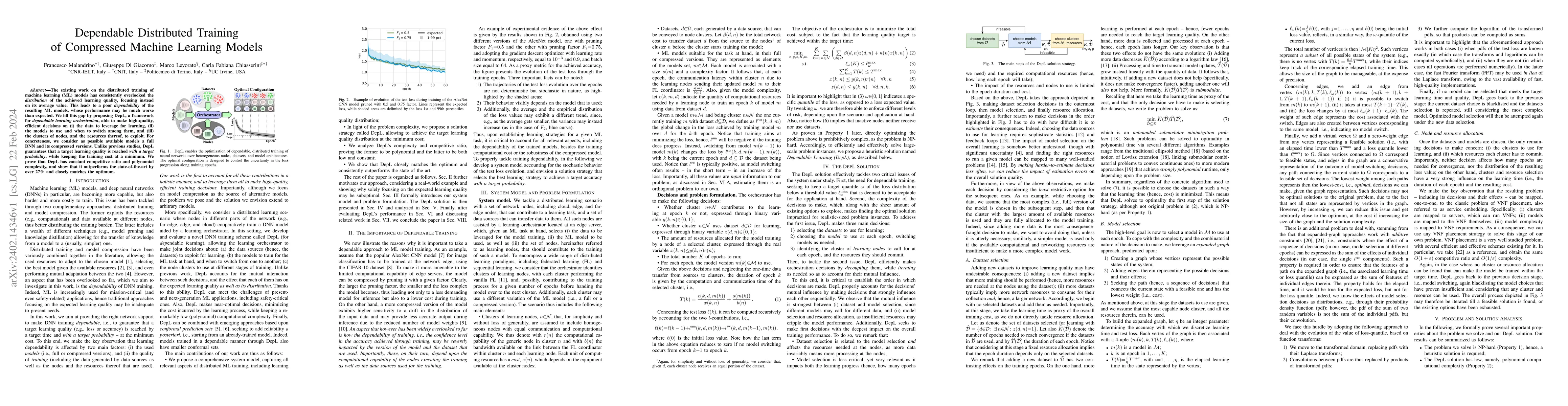 Thumbnail for Dependable Distributed Training of Compressed Machine Learning Models