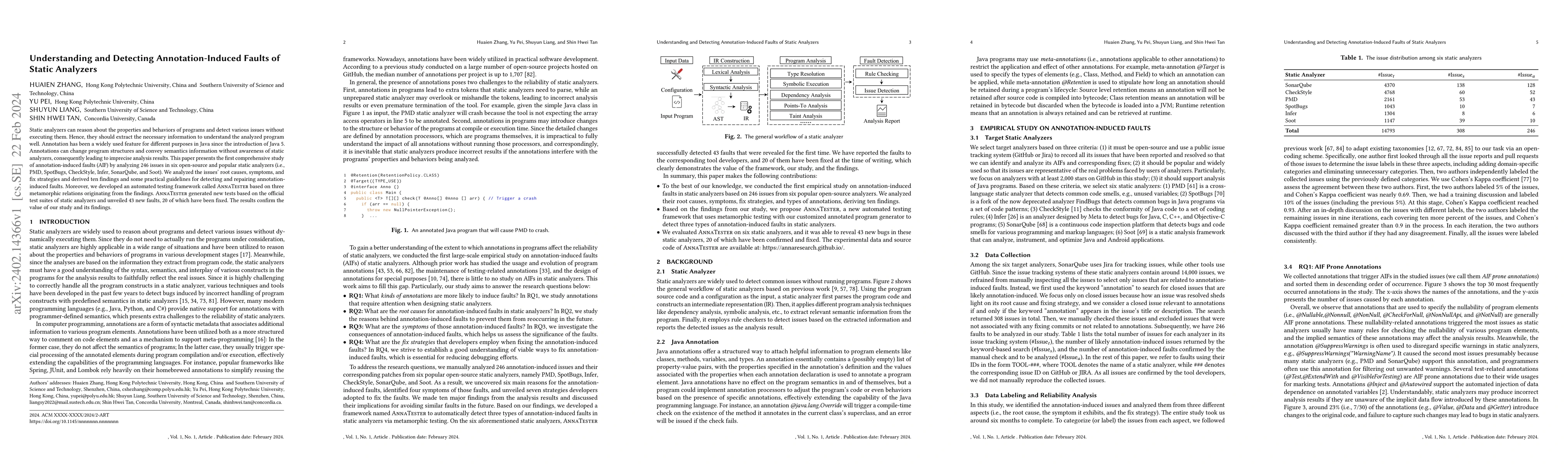 Thumbnail for Understanding and Detecting Annotation-Induced Faults of Static
  Analyzers