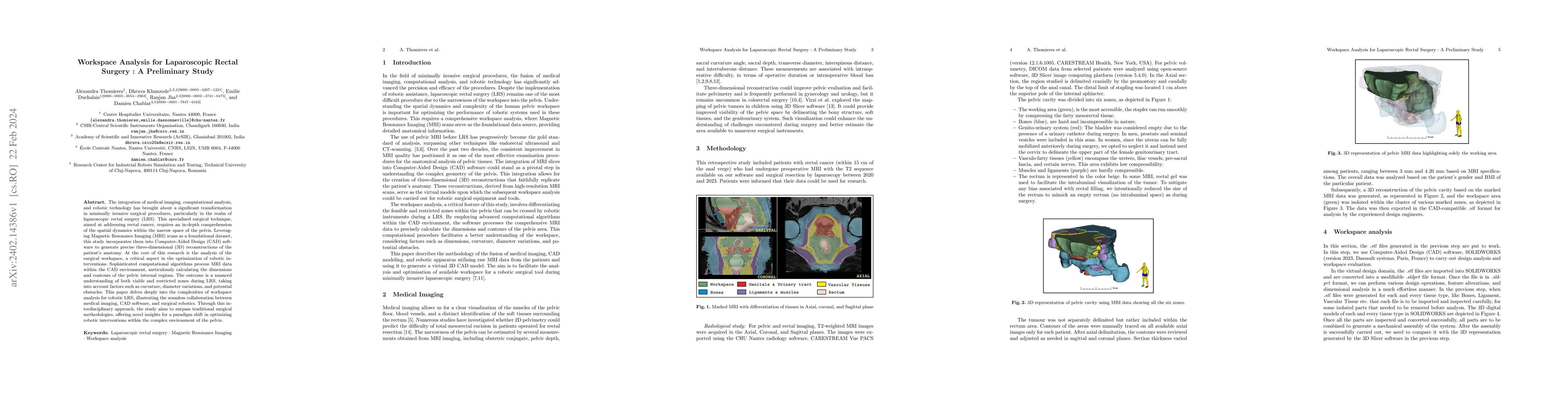 Thumbnail for Workspace Analysis for Laparoscopic Rectal Surgery : A Preliminary Study