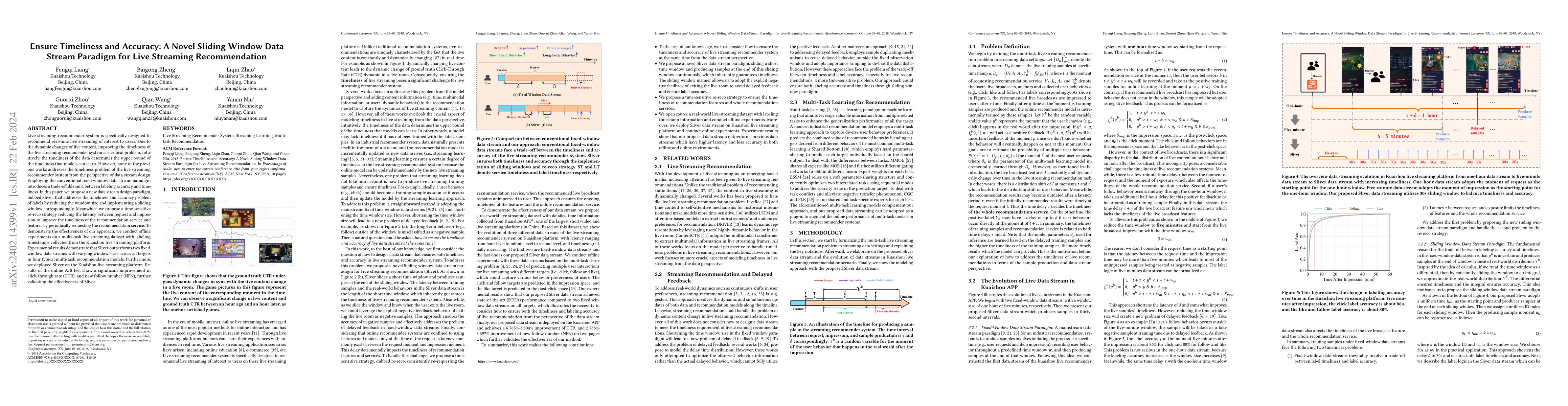Thumbnail for Ensure Timeliness and Accuracy: A Novel Sliding Window Data Stream
  Paradigm for Live Streaming Recommendation